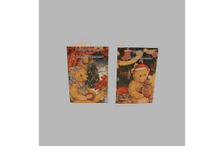 Kerstkaarten beren 15 x 10 cm 10 stuks met envelop
