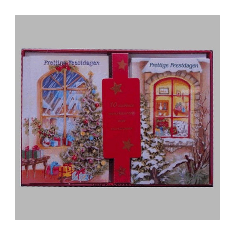 Christmas card window view