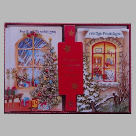 Vue de Noël fenêtre Carte