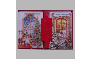 Christmas card window view
