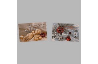 Christmas cards tea lights 10 pieces with envelope