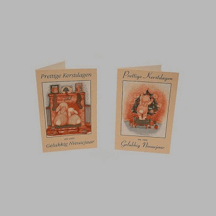 Christmas cards Christmas bunnies 10 pieces with envelope
