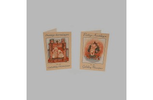 Kerstkaarten kerstkonijntjes 10 stuks met envelop