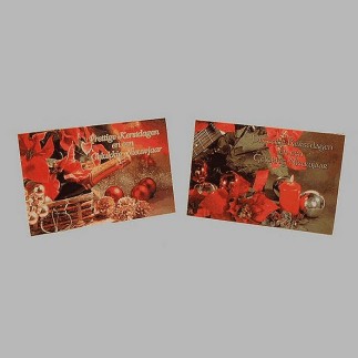 Christmas cards Champagne-Christmas candles 10 pcs with envelop
