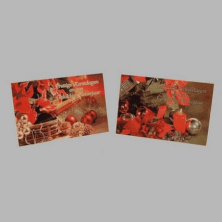 Cartes de Noël Champagne-Noël candles 10 pcs avec enveloppe