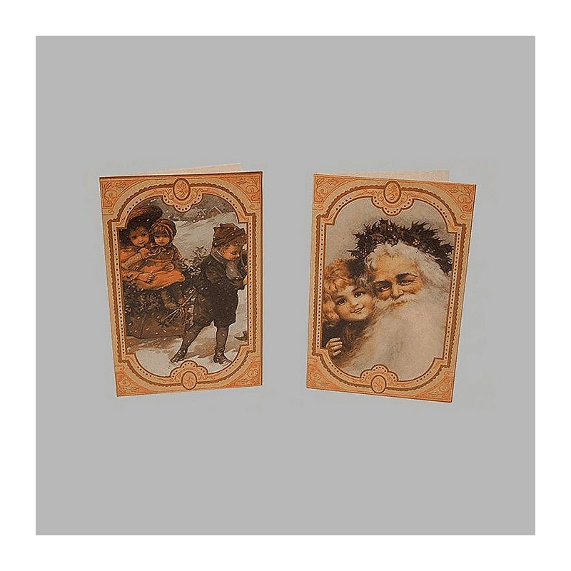 Kerstkaarten nostalgie 10 stuks met envelop Kerstkaarten nostalgie 10 stuks met envelop