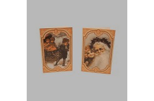 Kerstkaarten nostalgie 10 stuks met envelop