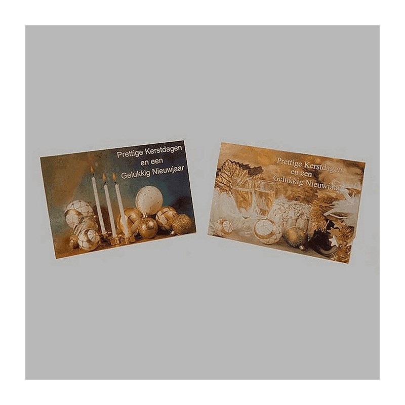 Christmas cards candles-champagne 10 pieces with envelope Christmas cards candles-champagne 10 pieces with envelope