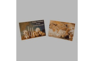 Christmas cards candles-champagne 10 pieces with envelope