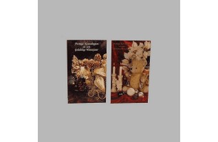 Christmas cards bear and pine cones 6 pcs