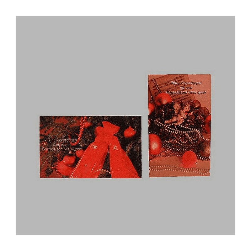 Christmas cards Pearl wreath and bow 6 pcs