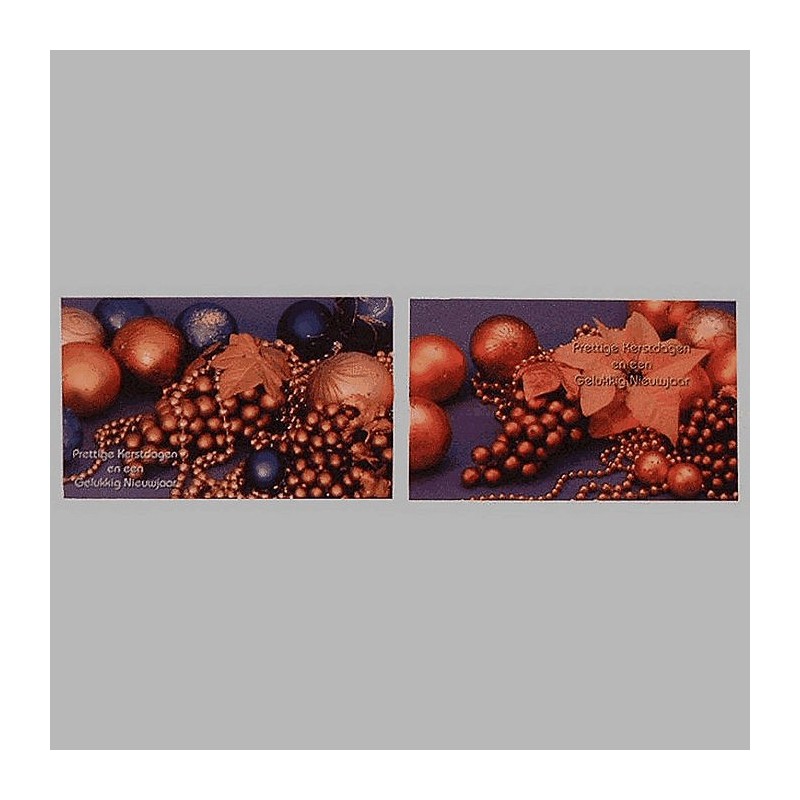 Christmas cards brown beads 6 pcs
