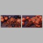 Christmas cards brown beads 6 pcs