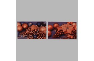 Christmas cards brown beads 6 pcs