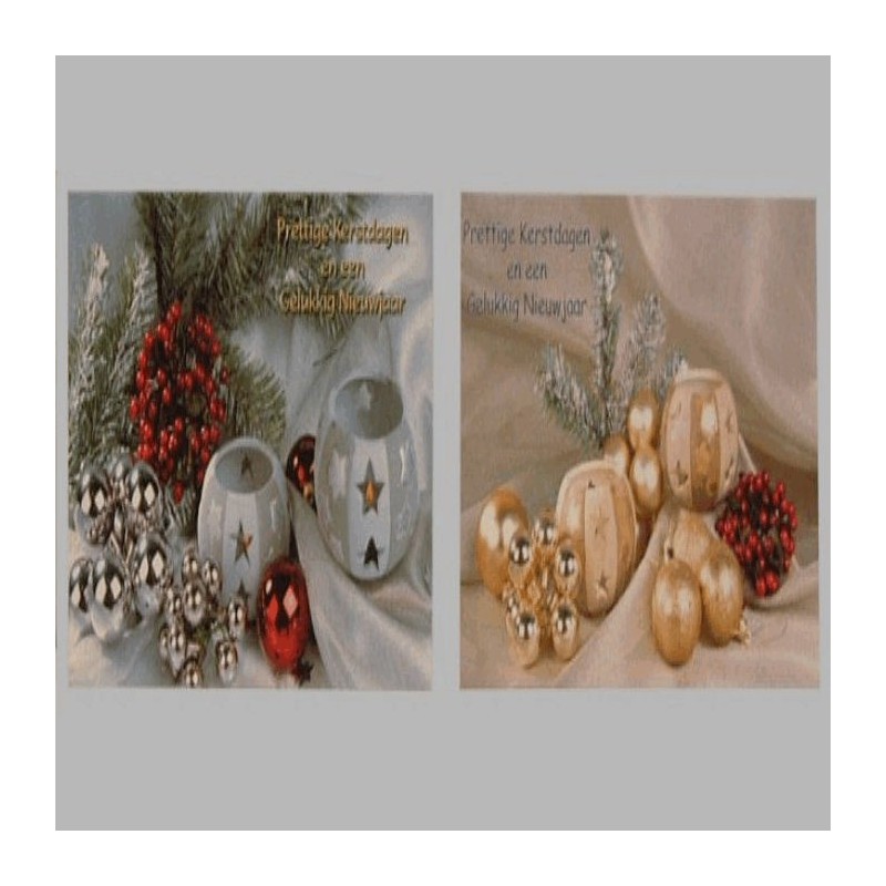 Kerstkaarten theelichtjes 6 stuks