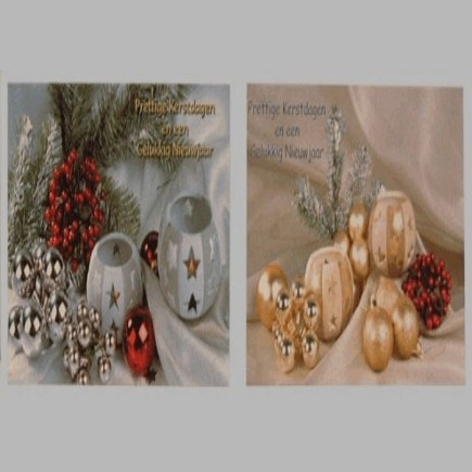 Kerstkaarten theelichtjes 6 stuks