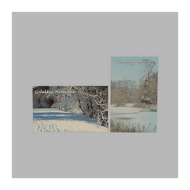 Kerstkaarten landschap en water 6 stuks