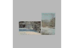 Kerstkaarten landschap en water 6 stuks