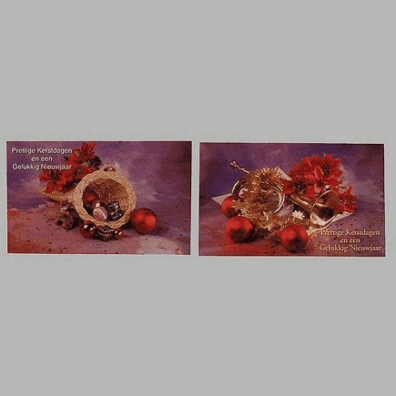 Cartes de Noël panier et instruments de musique 6 pcs