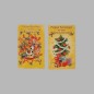 Christmas cards pine tree and toys 6 pcs