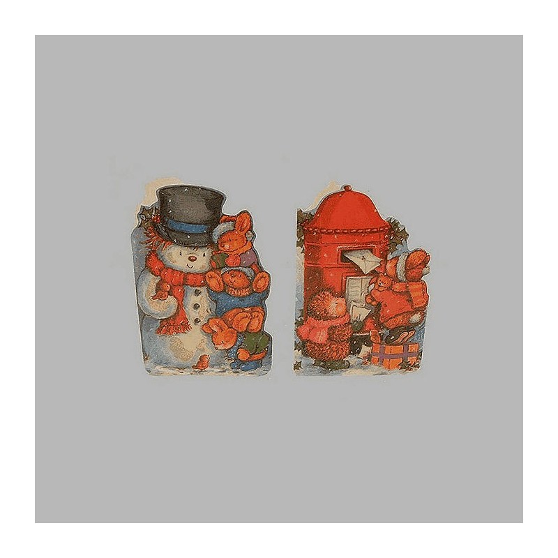 Christmas cards snowman and mailbox 12 pieces with envelope
