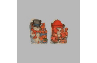 Christmas cards snowman and mailbox 12 pieces with envelope