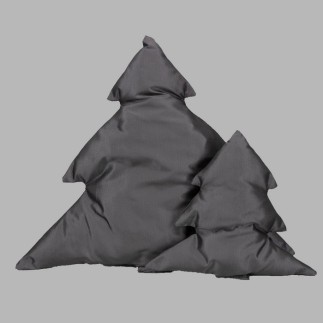 Coussin arbre de Noël Jolly Old Saint Nick couleur gris foncé différentes hauteurs
