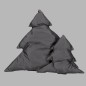 Coussin arbre de Noël Jolly Old Saint Nick couleur gris foncé différentes hauteurs