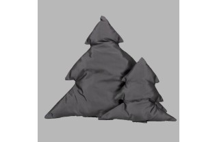 kerstboom kussen Jolly Old Saint Nick kleur donker grijs verschillende hoogtes