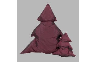 Trendy Kerstboom Kussens - Bordeaux in Verschillende Hoogtes