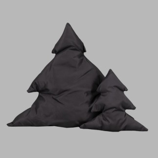 kerstboom kussen The Christmas sleigh ride kleur antraciet verschillende hoogtes