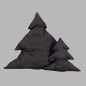 Coussin arbre de Noël The Christmas sleigh ride couleur anthracite différentes hauteurs