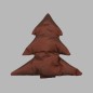 Christmas tree cushion Jingle bells color brown 23 cm