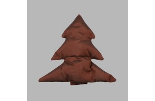 Coussin arbre de Noël Jingle bells couleur marron 23 cm