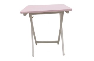 Snow White Side Table with Shabby Pink Top – soft, practical and full of charm