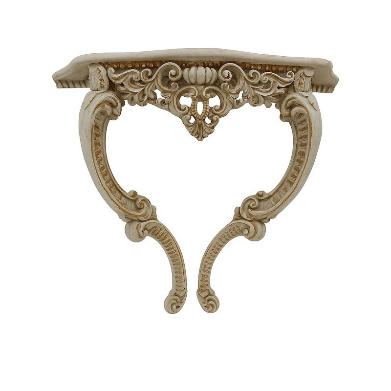 Console verte géorgienne avec feuille d'or