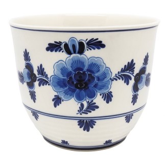Delfs blauwe Bloempot Tijdloze Elegantie in Blauw-Wit