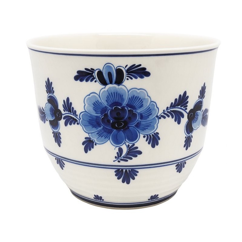 Delfs blauwe Bloempot Tijdloze Elegantie in Blauw-Wit