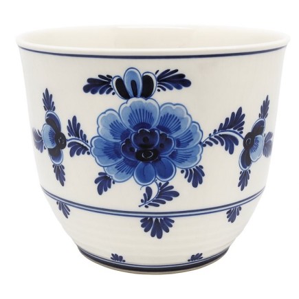 Delfs blauwe Bloempot Tijdloze Elegantie in Blauw-Wit