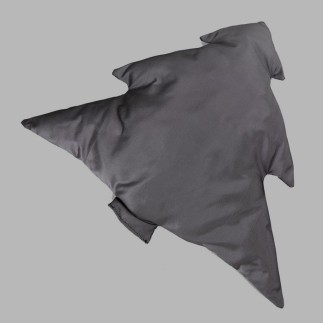 Coussin arbre de Noël Jolly Old Saint Nick couleur gris foncé différentes hauteurs
