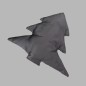 Coussin arbre de Noël Jolly Old Saint Nick couleur gris foncé différentes hauteurs