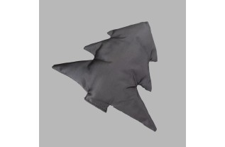 Coussin arbre de Noël Jolly Old Saint Nick couleur gris foncé différentes hauteurs