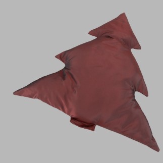 Christmas tree cushion We wish you a merry Christmas color brown red different heights
