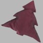 Coussin arbre de Noël Deck the Halls couleur bordeaux différentes hauteurs