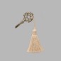 Key tassel color cream white length 12 cm