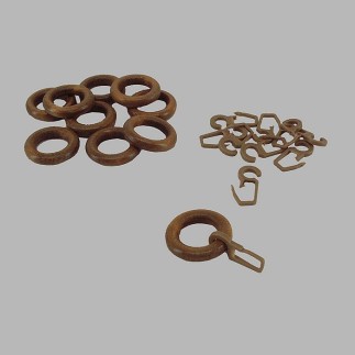 Curtain rings oak 10 pcs
