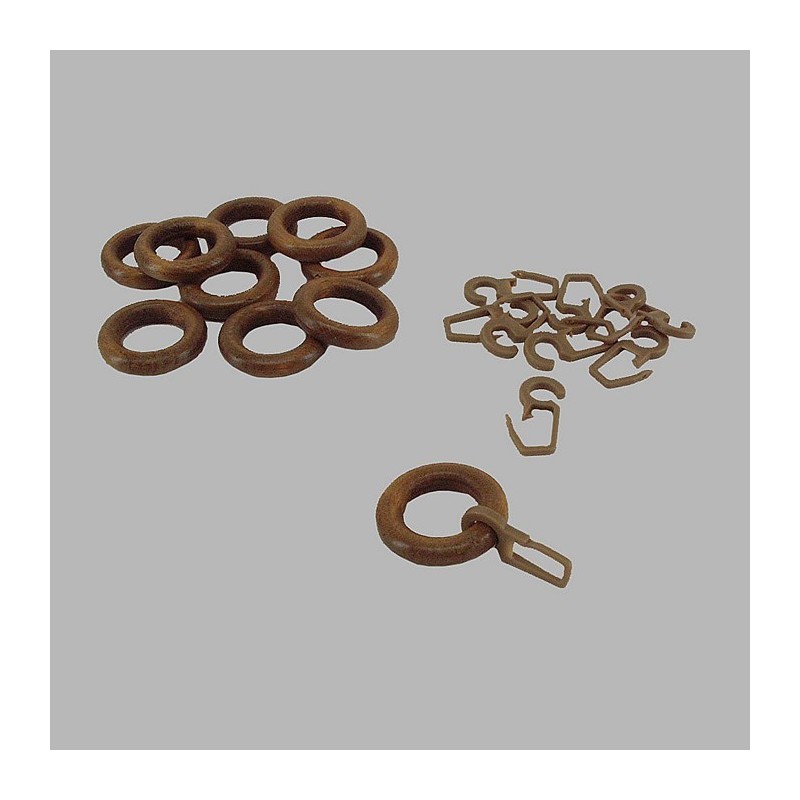 Curtain rings oak 10 pcs Curtain rings oak 10 pcs