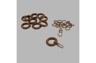 Curtain rings oak 10 pcs