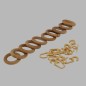Beech Wood Curtain Rings 10 pcs Beech Wood Curtain Rings 10 pcs