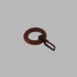 Curtain rings walnut wooden light brown 10 pcs